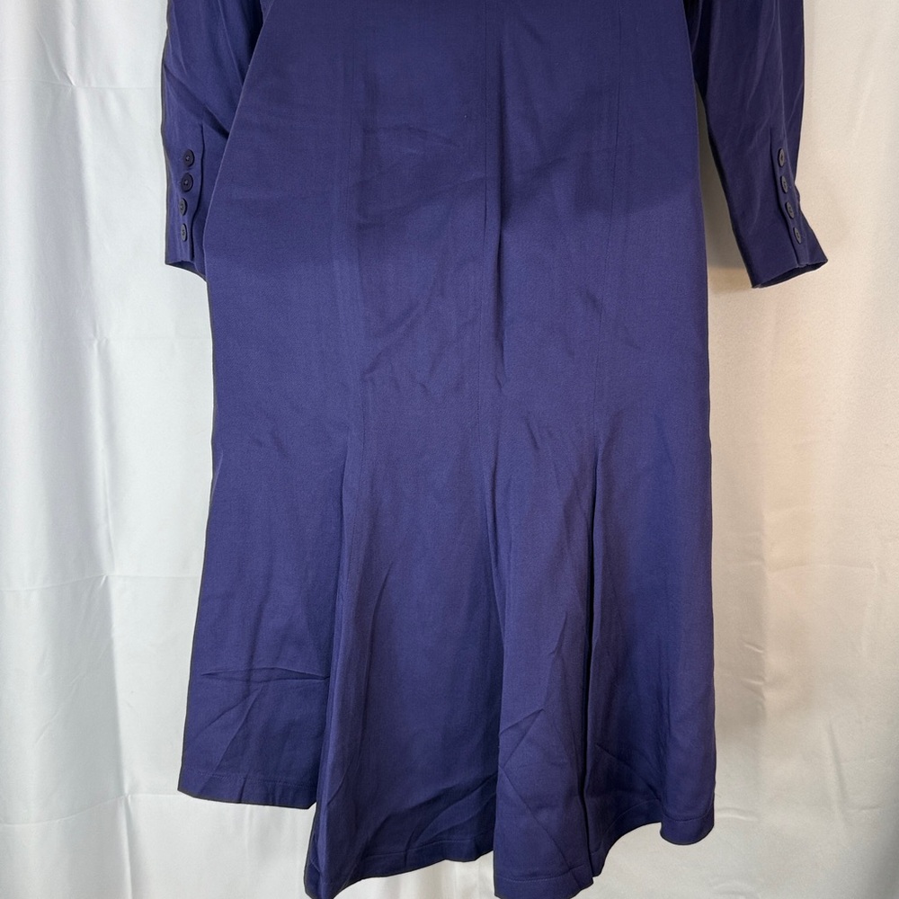 Double-Breasted Purple Blazer Dress - Picture 11 of 12